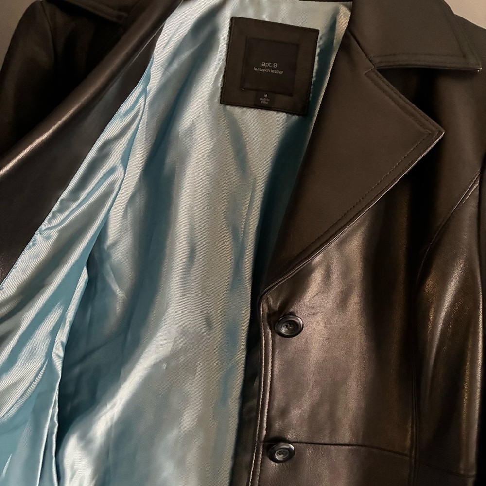 Luxe Lambskin Leather Jacket Size Medium - Picture 2 of 4